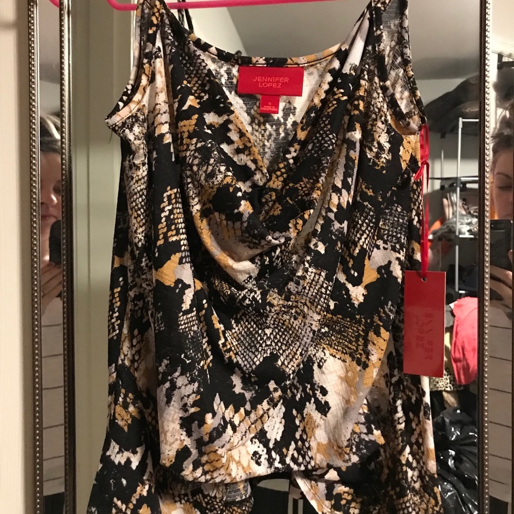 JLo brand snake skin print tank top